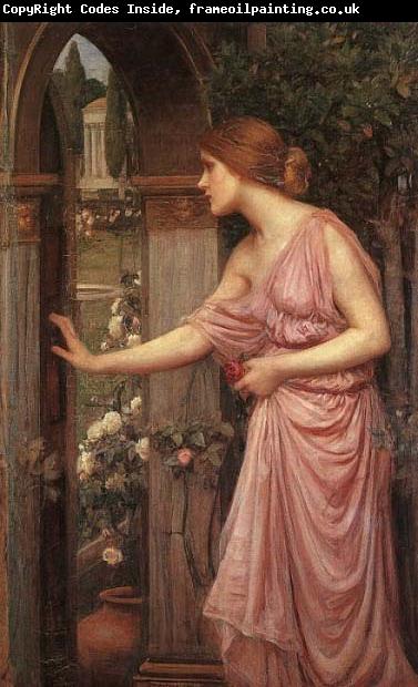 John William Waterhouse Psyche Opening the Door into Cupid Garden